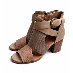 Vintage 93 Women’s Size 8.5 M Brown Leather Ankle Strap Block Heel Sandals